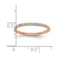 thumbnail image 4 of Auriga Fine Jewelry 14K Rose Gold Size 6 U-Shared Prong 1/2 carat Diamond Complete Eternity Band for Women, 4 of 6