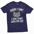 thumbnail image 4 of Pet Tee Sorry I Cant I Have Plans With My Cat Funny Pet-Lover Cat Peson T-Shirt (3X-Large Military Green), 4 of 6