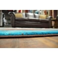 thumbnail image 5 of Premium 3D Hand Carved Modern 8X10 8X11 Rug Contemporary 2305 Brown Turquoise, 5 of 8
