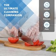 1000Pcs Disposable Transparent Barbecue Gloves Work for Food Service Gloves,Cooking, Cleaning, Hair Coloring, Painting, BBQ, Food Handling