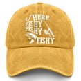 thumbnail image 3 of Sun Hats for Women Unisex My Fish Theme Adjustable Visor Baseball Cap Outdoor Sport Yellow One Size, 3 of 5