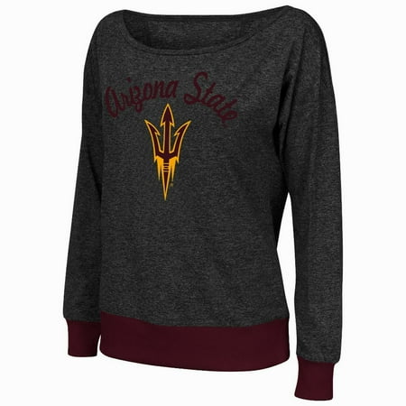 Arizona State Sun Devils Bikram Banded Bottom Charcoal Womens Tee Shirt