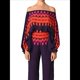 thumbnail image 1 of Conjunto de Dos Piezas Holgado de Otoño para Mujer, con Hombros Descubiertos, Estampado, Larga, Informal, para Salir, Pantalones Anchos Púrpura L, 1 of 8