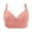 Pink, variant on DQRPSEETB Womens Bras No Underwire Full Support Women Lace Back Button Shaping Cup Adjustable Shoulder Strap Large Size Bra Yellow