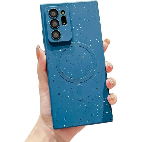Case for Samsung Galaxy Note 20 Ultra Magnetic Polka Dot Art Note 20 Ultra Case Camera Protector Samsung Note 20 Ultra Case Soft Silicone Shockproof Cute for Women 6.9” (Dark Blue)