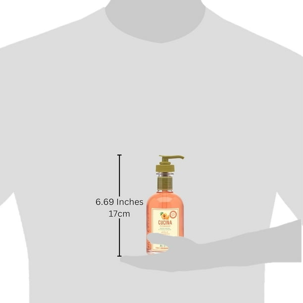Fruits & Passion Cucina Peach and Mandarin Hand Soap Set - 200ml Bottle & 1 Litre Refill