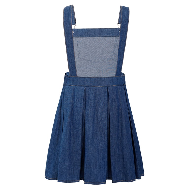 Sholeno Girls Summer Casual Sleeveless Pleated Denim Overalls Dresses  School Jumpers Uniform for Kids Blue 10 - Walmart.com