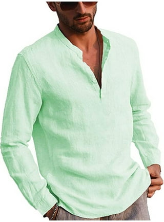 Long Sleeve Linen Shirt Clothing Men