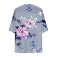 thumbnail image 4 of Xixinqiwan Womens Kimono Beach Cover Up for Summer Floral Printed Chiffon Cardigan Loose Casual Tops Capes, 4 of 5