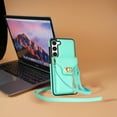 thumbnail image 2 of Crossbody Strap for Samsung Galaxy S23 Wallet Case with Card Holder, Flip PU Leather for Samsung Galaxy S23 Case Stand Zipper Purse Protective Phone Case for Women Girls - Mint, 2 of 7