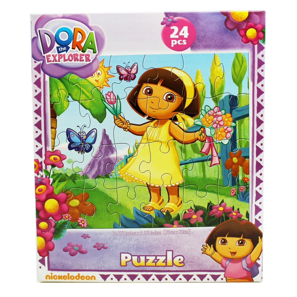 Dora the Explorer Flowers and Butterflies Kids Jigsaw Puzzle (24pc