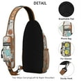 thumbnail image 2 of Aesthetic Bear Print Crossbody Sling Bag – Water-resistant, Anti-theft Pocket, Multi-pocket – Cute Brown and Polar Bear Pattern, 2 of 4