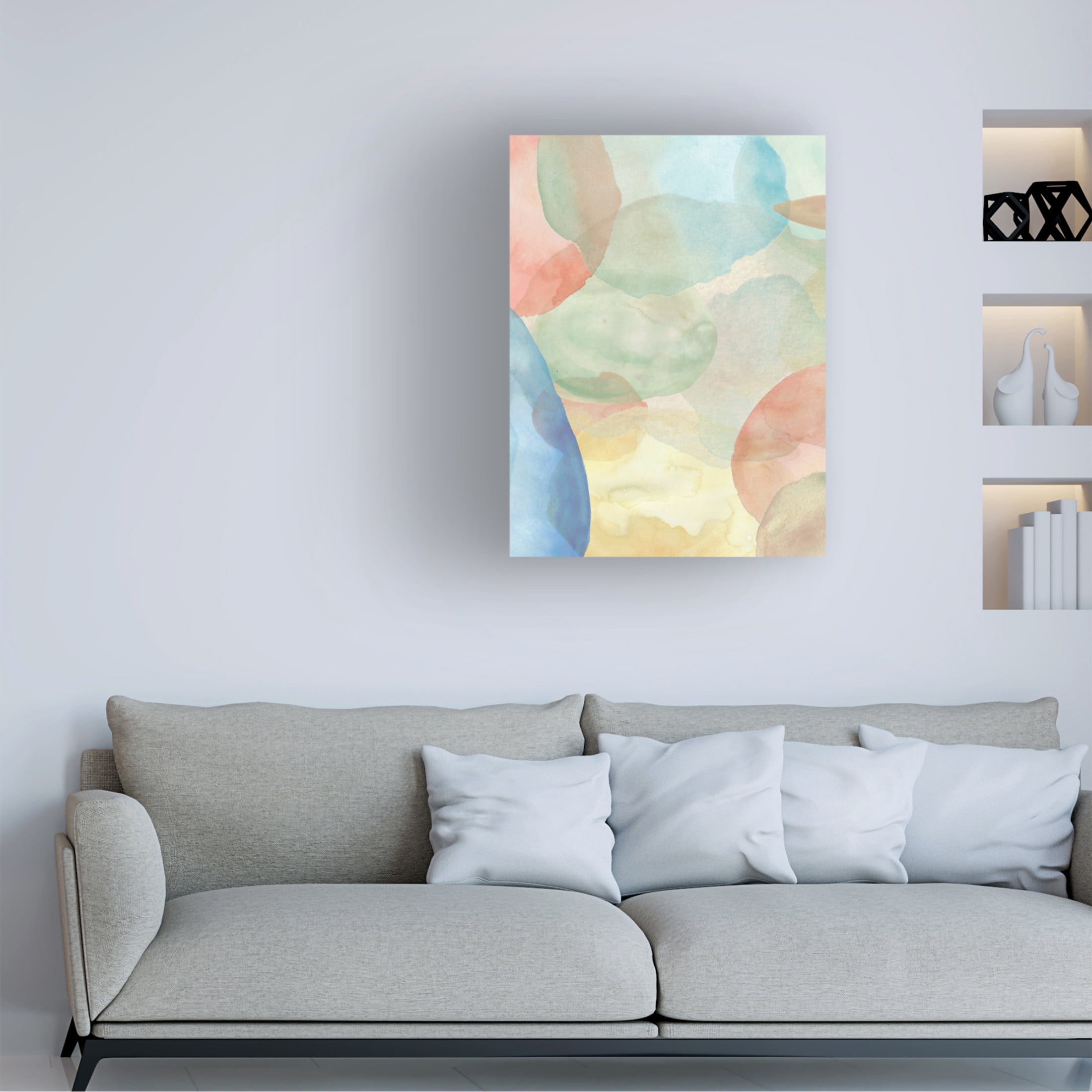 Canvas Wall Art - Maliq 'Candy Clouds' Wall Art for Living Room, Bedroom, or Office Décor by Trademark Fine Art - 18 x 24 Inches