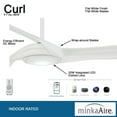 thumbnail image 3 of 60 Inch Ceiling Fan With Led Light Kit-Brushed Nickel Finish-Coal Blade Color Minka Aire Fans F714l-Bn/Cl, 3 of 10