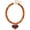 Brown, variant on Chunky Heart Necklaces for Women Colorful Resin Beaded Choker Necklace Gold Puffy Heart Statement Necklace Trendy Acrylic Choker Jewelry