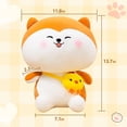thumbnail image 5 of Anime Shiba Inu Peluche mignon sourire chien Doudou niña niño Anime Merch peluche cou oreiller doux Shiba Inu Plush mousse à mémoire de forme PP, 5 of 5