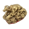 thumbnail image 3 of Brass Bull Statue, Easy To Clean Attracting Wealth Exquisite Bull Decor  For TV Cabinet, 3 of 8