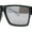 Slate Silver Mirror, variant on Mens Flat Top Sport Rectangle Horn Rim Sunglasses Matte Black