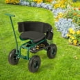thumbnail image 4 of Costway Chariot de Jardin Roulant Siège de Travail de Jardinage Extérieur avec Hauteur Réglable et Rangement pour Outils, 4 of 10