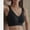 Black, variant on Womens Seamless Wireless Supportive Bra Push Up Comfort Soft No Underwire Full Coverage T-Shirt Bra