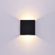 thumbnail image 4 of Aplique de pared LED moderno de aluminio para interiores, lámpara de pared LED para dormitorio, pasillo, color negro, 10 W, luz cálida, 3000 K, 4 of 10