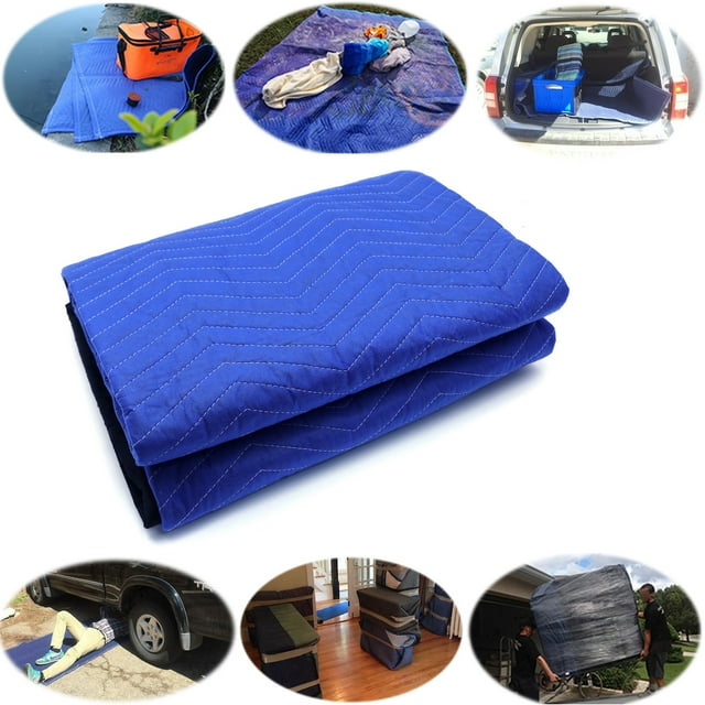 XHT MOTOR™ Couvertures de Déménagement en Polyester, 72 x 80, Bleu & Noir, 9 Unités