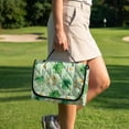 thumbnail image 3 of COEQINE Golf Cart Accessories Seat Covers with 4 Pockets, Foldable Design for Easy Carry Quilted Towel Seat Cover Easy to Install for EZGO Yamaha Club Cars, Green Clover Daisy Horseshoe, 3 of 8