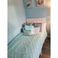 thumbnail image 6 of Lush Decor Ravello Pintuck Solid Elastic Embroidery Comforter, Twin, Light Aqua, 4-Pc Set, 6 of 11
