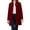 Wine, variant on SwiftWear Women's Mid-Length Trench Style Coat, Mock Neck Button Front Jacket with Slant Pockets, Casual Outerwear for Spring and Fall