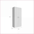 thumbnail image 5 of Pantry Cabinet, Cherry Hill 8-Shelf 2-Door Manufactured Wood White | Particle Board | Classic Style, 5 of 7