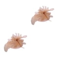 thumbnail image 1 of Diadema de malla de plumas Qarigey con clip color piel rosada 2Conjunto, 1 of 6