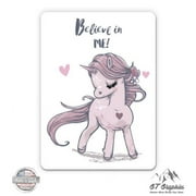 Unicorn Believe In Me - 12" Vinyl Sticker Waterproof Decal