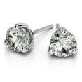 thumbnail image 1 of 1.00 Carat D/VVS1 Round Cut Genuine Moissanite Stud Earrings for women 3 Prongs Solid 950 Platinum Push Back Studs Earring, 1 of 5