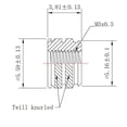 thumbnail image 3 of 50pcs M3 3mm M3-0.5 Brass Threaded Metal Heat Set Screw Inserts for 3D Printing, 3 of 8