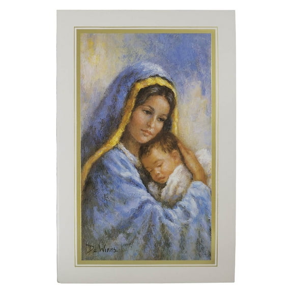 JAM Paper Christmas Card Sets, Modern Virgin Mary, 10/Pack