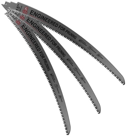 15“ Reciprocating Saw Blades,  Arc Edge Wood Pruning Saw Blades, 6TPI for Tree Trimming, Wood Cutting, 3PCS