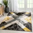 thumbnail image 2 of Well Woven Good Vibes Rosa Modern Geometric Gold 3'11" x 5'3" Area Rug, 2 of 8