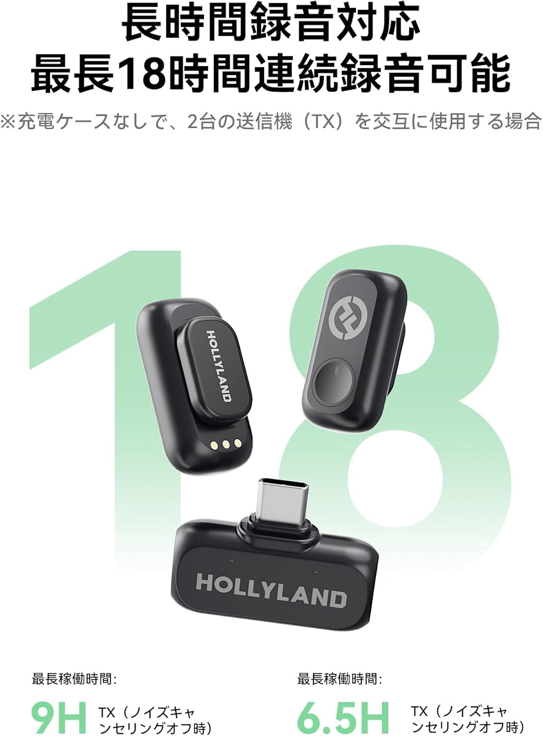 Hollyland LARK A1 Mini Duo Wireless Microphone for USB-C Smartphones, 2-Person Lavalier Mic for Vlogging, Streaming & Podcast, Space Gray (Bundle)