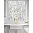 thumbnail image 2 of Watercolor Floral Bathroom Window Curtain, Spring Botanical Flowers Tree Branches Light Filtering Coffee Kitchen Curtains, Bedroom Living Room Curtains 2 Panel 84"x63", 2 of 6