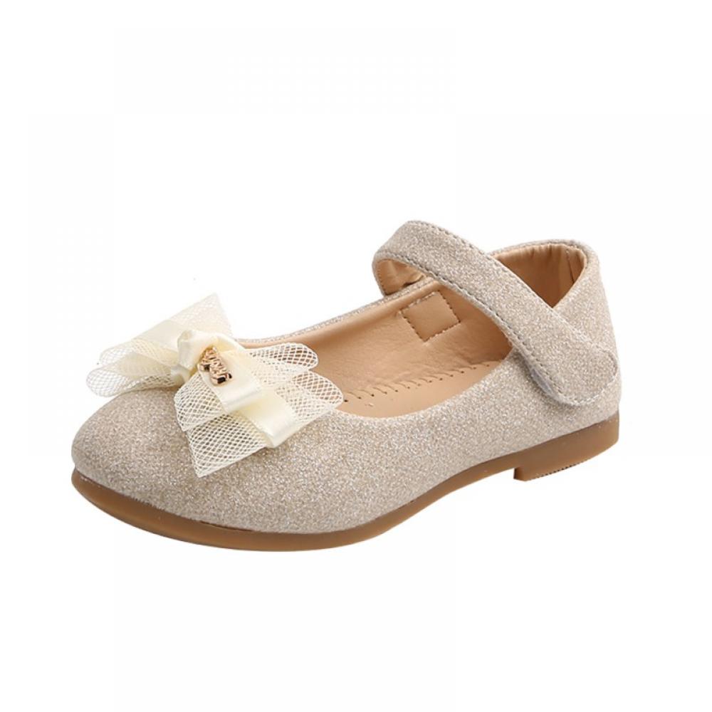 Wuffmeow Girls Ballet Flats Shoes Lace Bow Design Princess Soft Soled Shoes - image 2 of 3