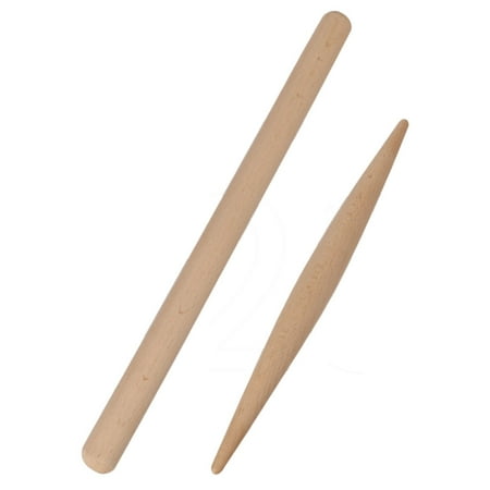 

2Pcs Professional Beech Wood Rolling-pins for Baking Pasta and Cookie (Wood)