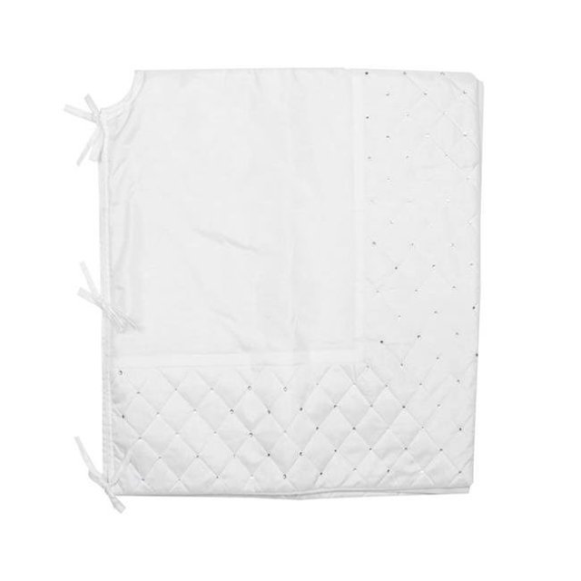 Vickerman QTX190352 52 in. Ivory Quilt Stitch Jewel Tree Skirt