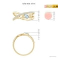 thumbnail image 4 of ANGARA Natural Criss Cross Pear Shaped Aquamarine Ring with Diamond Accents in 14K Yellow Gold for Women (Size-5x3mm) | March Birthstone, Anniversary, Jewelry Gift for Women | Natural Aquamarine Ring, 4 of 9