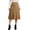 Khaki #27, variant on Faux Suede Midi Skirt for Women Vintage High Waisted A-Line Trendy Fall Winter Business Causal Skirts XL