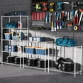 thumbnail image 5 of MIDODO 5 Tier Storage Rack, Heavy Duty, Metal Wire Shelving Units with 4 Feet & 5 Shelf Liners for Balcony, Supermarket, Warehouse, 5 of 8
