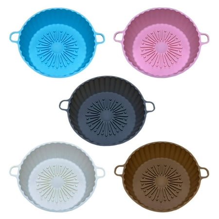 

Air Fryer Pot Silicone | Heat Resistant Silicone Basket for Air Fryer | Non Stick Air Fryer Liners for Parchment Paper Liners Replacement Keep the Food Crispy