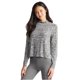 thumbnail image 2 of Aeropostale Womens Marled LS Pajama Sleep T-shirt, Gris, XS, 2 of 2