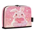 thumbnail image 2 of Stand Pencil Pouch High Capacity Pencil Case Organizer Pouch Durable Pencil Box for Office, Pinkheartrabbit Printed, 2 of 8