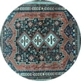 thumbnail image 1 of Ahgly Company Indoor Round Persian Light Blue Traditional Area Rugs, 7' Round, 1 of 4