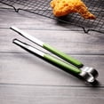 thumbnail image 4 of Pinzas de cocina de acero inoxidable, pinzas para servir para cocinar, pinzas de metal para alimentos con agarre cómodo antideslizante, 4 of 6